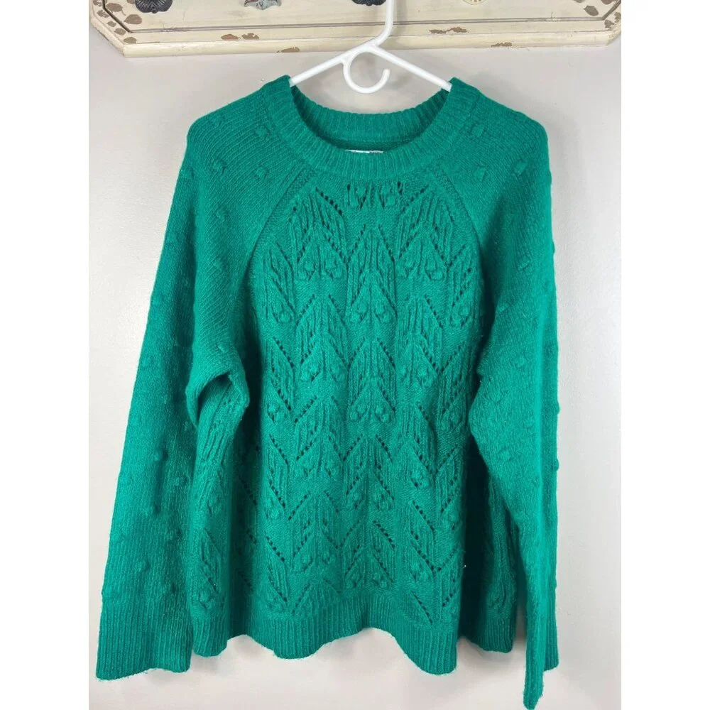 Sonoma Green Sweater Cable Knit Pullover XXL - Picture 1 of 7